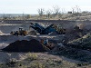 our caliche pit with our rock plant